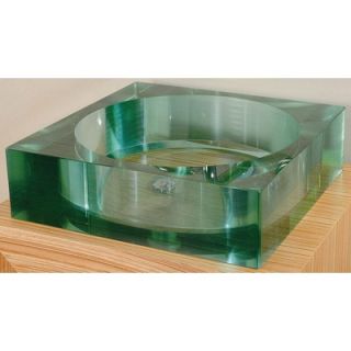 Xylem Segment Square Glass Vessel Sink   GV105RSQ