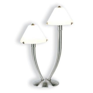 Lite Source Siamese Table Lamp in Polished Steel   LS 3890PS/FRO