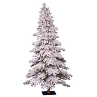 Vickerman Flocked Spruce Alpine 5 Artificial Christmas Tree with