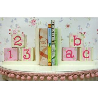 New Arrivals ABC 123 Bookends in Pink / Green