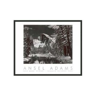 Frames By Mail Half Dome Winter Framed Print by Ansel Adams   30 x 24