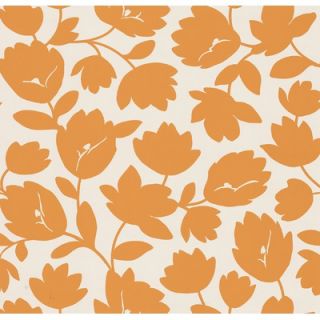 Echo Design Flirty Floral Wallpaper in Orange   566 43946