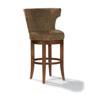  by Ashley Taylor 24 Upholstered Bar Stool in Dark Brown   D451 124