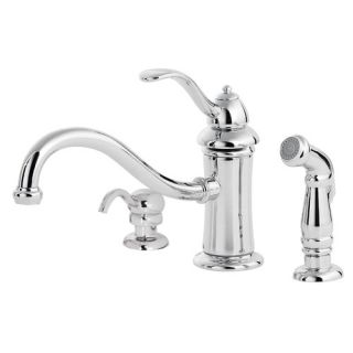  Single Handle 3 Hole Kitchen Faucet with Sidespray   134 3444