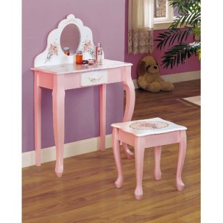 Teamson Kids Bouquet Vanity Table and Stool   W 5700AR