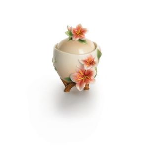 Franz Collection Azalea Floral Porcelain Sugar Jar with Cover