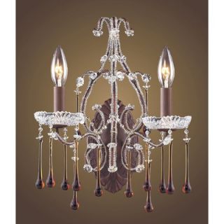 Elk Lighting Opulence Wall Sconce in Rust and Amber Crystal   4010