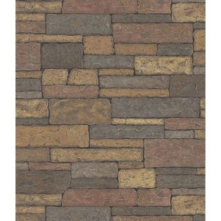  Northwoods Slate Wall Wallpaper in Multiple Earth Tone   145 41394