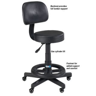 Master Equipment Deluxe Grooming Stool with Back Rest and Black