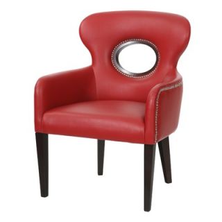 Gails Accents Winmark Modern Open Back Chair in Distressed Red   92