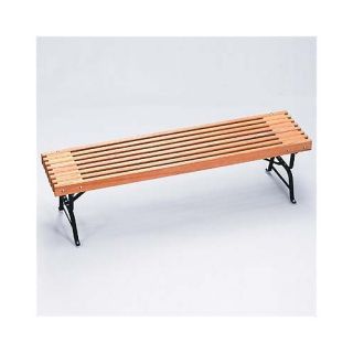Traditional Wood and Metal Picnic Bench