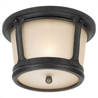 Sea Gull Lighting Cape May Outdoor Flush Mount in Burled Iron