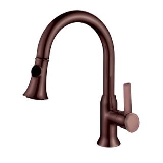 Yosemite Home Decor One Handle Single Hole Kitchen Faucet with Pull