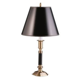 Lighting Enterprises Table Lamp with Black Parchment Shade in Antique