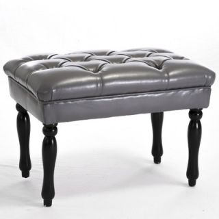 Home Loft Concept Liza Tufted Bonded Leather Bench   348475 /
