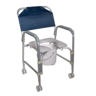 Drive Medical Knock Down Aluminum Shower Chair and Commode with