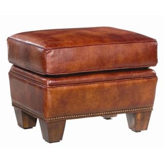 Belle Meade Signature Blair Leather Ottoman in Saddle   300 0025A.PO