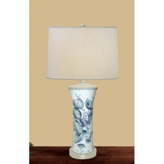 24 Porcelain Pacific Blue Shell Lamp