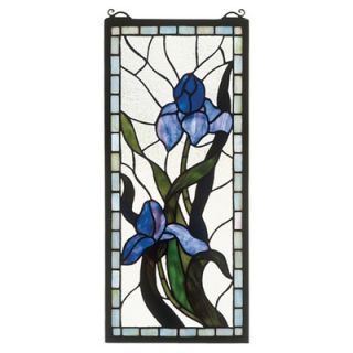 Meyda Tiffany Tiffany Floral Nouveau Iris Stained Glass Window