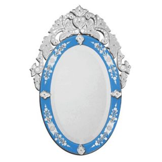 Venetian Gems Olympia Venetian Wall Mirror in Blue   VG 003 BLUE