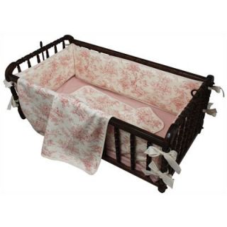 Hoohobbers Personalized Cradle Linens in Etoile Pink   Personalized