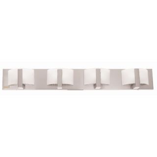 Access Lighting Oracle Vanity Light with Opal Glass in Brushed Steel