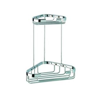 Geesa by Nameeks Basket Double Small Corner Shower Basket in Chrome