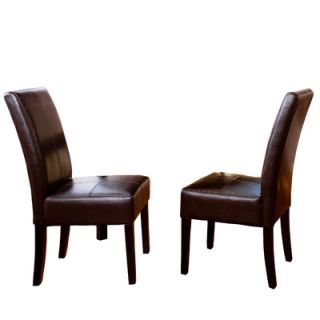 Home Loft Concept T Stitch Leather Dining Chair (Set