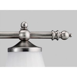 Kichler Vanity Light in Antique Pewter with Satin Etched Glass Shades