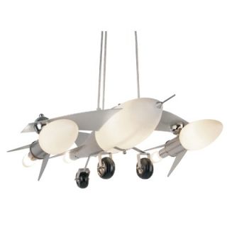 TransGlobe Lighting Fighter Jet 6 Light Pendant