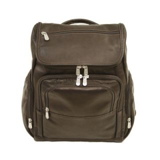 Piel Entrepreneur Multi Pocket Laptop Backpack in Chocolate   2834