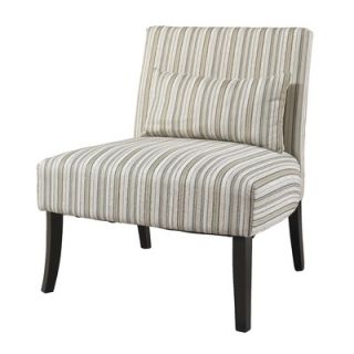 Powell Lila Striped Fabric Slipper Chair