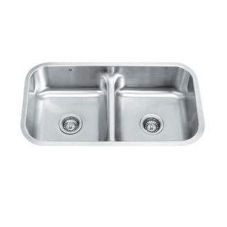 Vigo Equal Double Bowl Stainless Steel Undermount Kitchen Sink