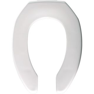 Elongated Commercial Open Front Plastic Toilet Seat with STA TITE Seat