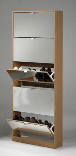 Drawer Shoe Cabinets with Mirror Drawer Fronts Tvilum $182.47