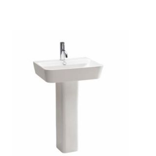 Bissonnet Emma 21.7 Full Pedestal Overflow Bathroom Sink With