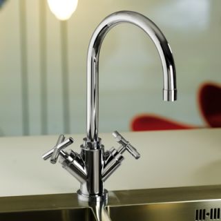 WS Bath Collections Quadro Two Handle Single Hole Kitchen Faucet with
