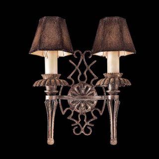  Light Wall Sconce in Tuscan Patina with Optional Shades   N2109 196