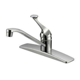 Single Handle Centerset Kitchen Faucet with Metal Lever Handle