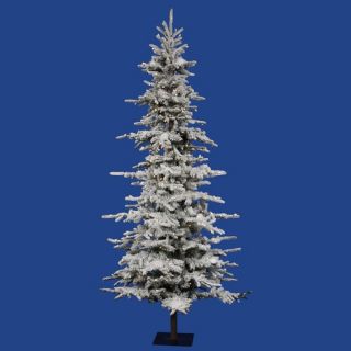 Flocked Georian Fir 9 Artificial Christmas Tree with LED Lights