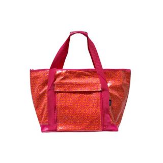 Scroll Fuchsia Picnic Tote in Orange