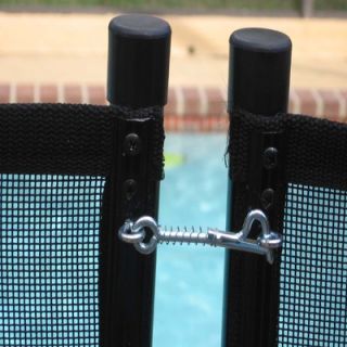 Water Warden Pool Safety Fence Black DIY Aluminum Posts with Meshylene