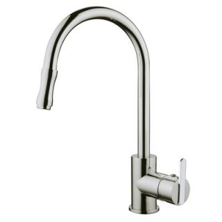 Yosemite Home Decor Single Handle Single Hole Kitchen Faucet with Pull