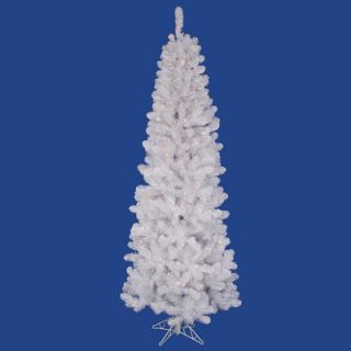 Vickerman White Salem Pencil Pine 7.5 Artificial Christmas Tree with