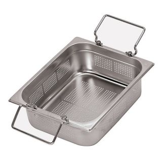 12.5 x 10.5 Inch Stainless Steel Perforated Hotel Pan with Folding