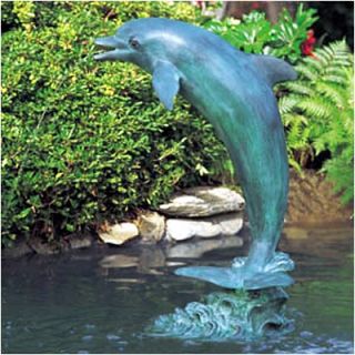 Brass Baron Lone Dolphin Fountain