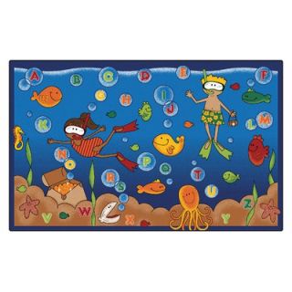 Carpets for Kids Printed Undersea Alphabet Adventure Kids Rug   6300