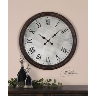 Uttermost Marshall Clock in Rustic Dark Walnut