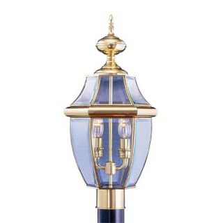 Livex Lighting Monterey Outdoor Post Lantern in Polished Brass