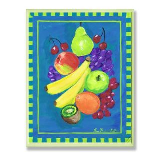  Fruits in Squares Oversized Kitchen Wall Plaque Set   KWP 231